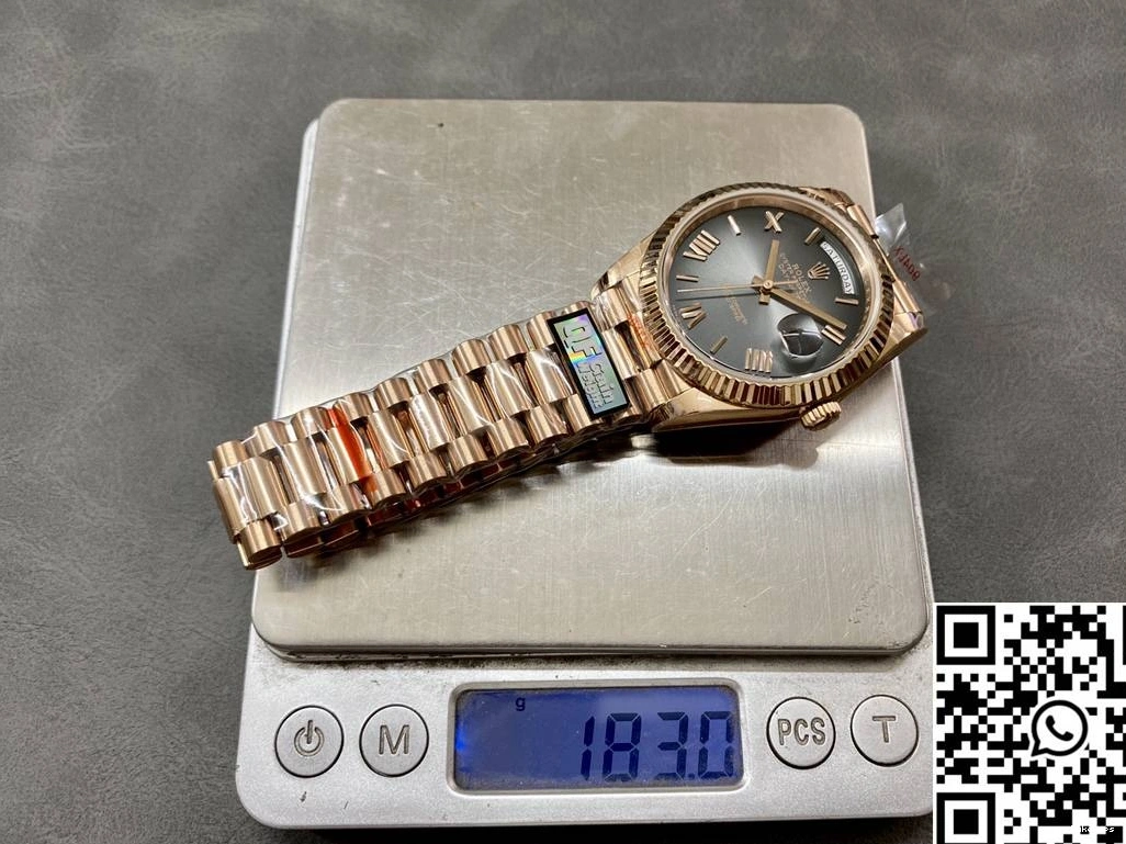 Factory Rolex Dial 228235-0055 v5 Tungsten Day Grey Date Steel QF 0119